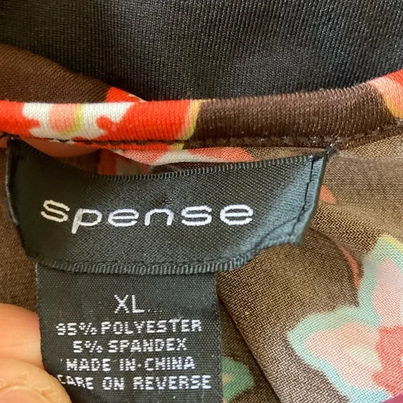 Spense Multicolor Stretchy Boho Blouse XL - Picture 4 of 4